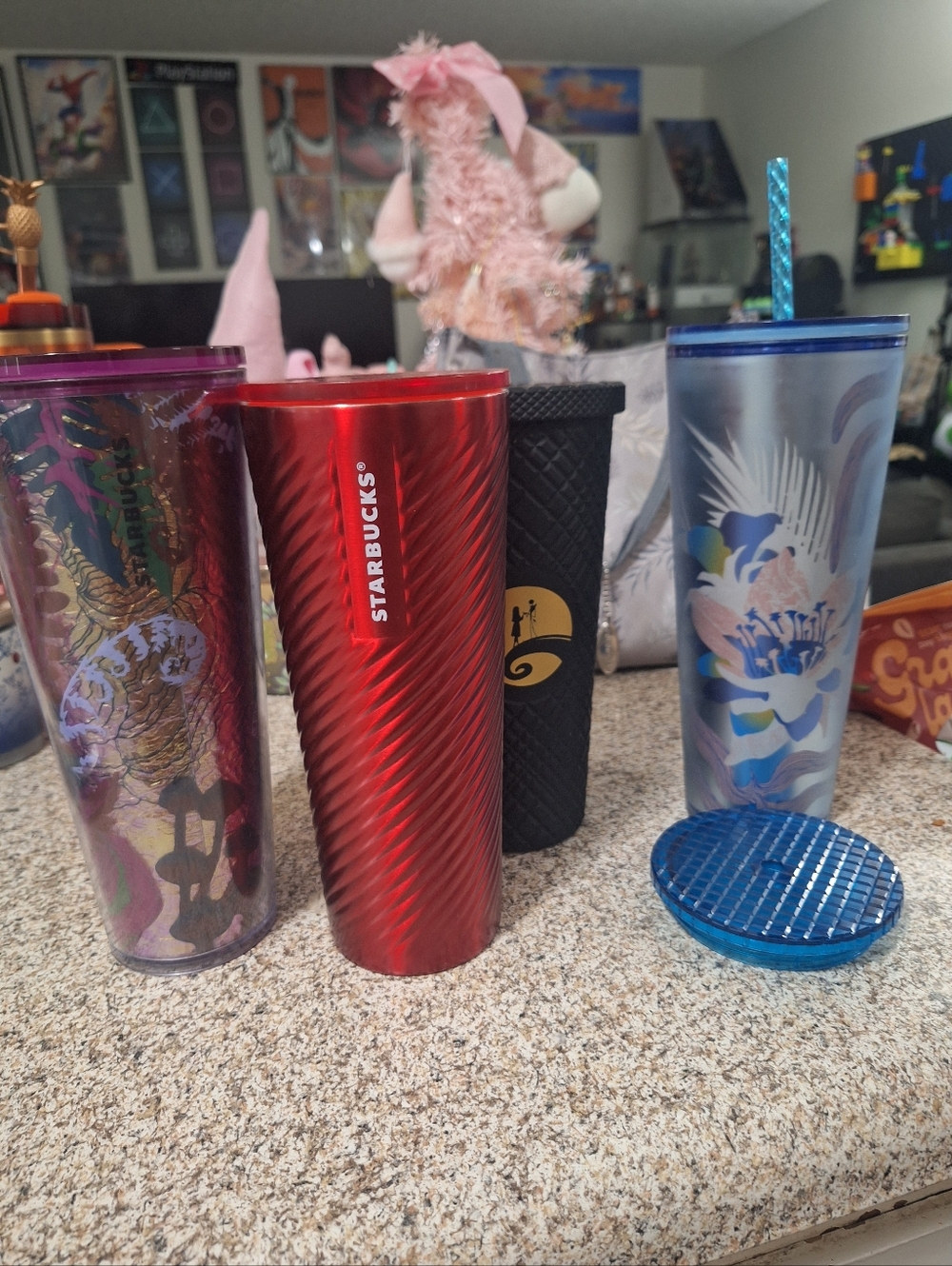 Starbucks Red Spiral Stainless Tumbler with White Logo